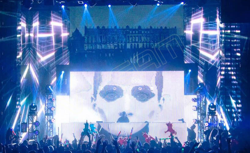 美国好莱坞户表DJ秀 LED共形屏iDot-P30项目